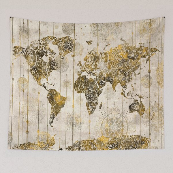 Item preview, world map mandala 7 designed and sold by BekimART.