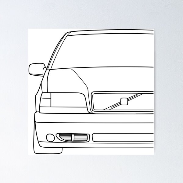 Item preview, 850 T5 Sedan black lines designed and sold by EdimDesign.