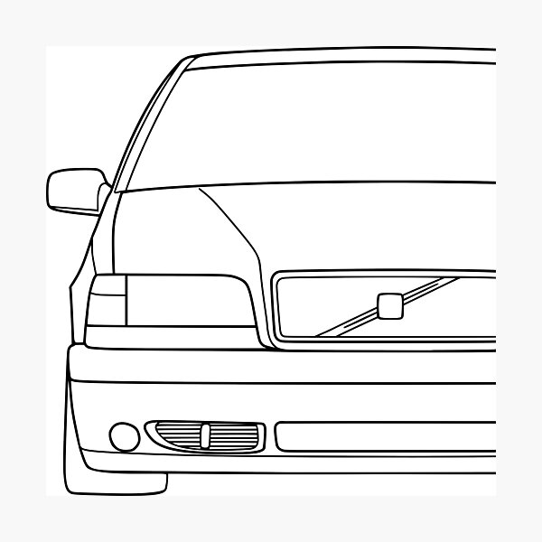 Artikelvorschau, 850 T5 Limousine schwarze Linien entworfen und verkauft von EdimDesign.