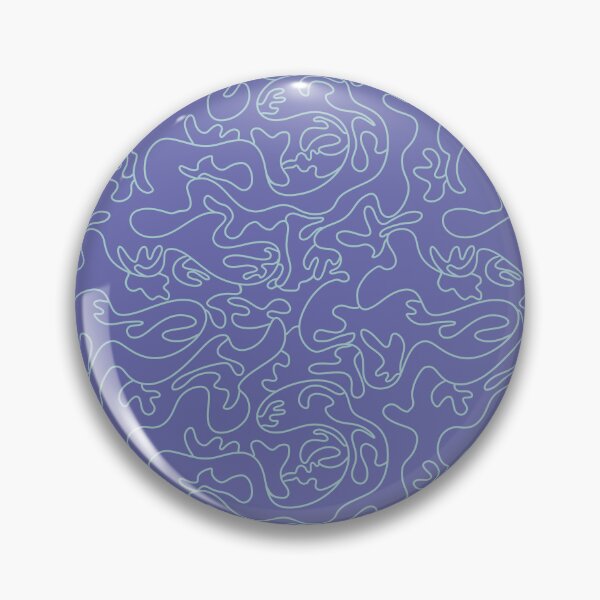 Item preview, Abstract modern minimalist doodle line art on very peri purple background designed and sold by IevaLiART.