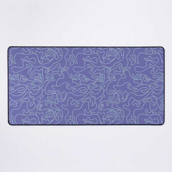 Item preview, Abstract modern minimalist doodle line art on very peri purple background designed and sold by IevaLiART.