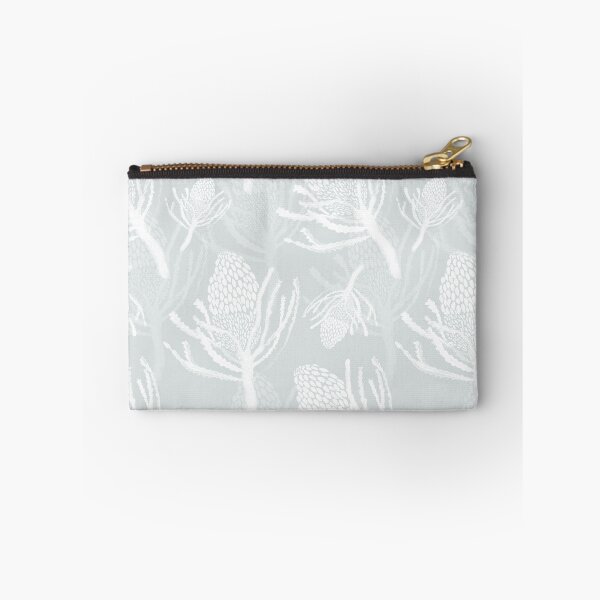 Item preview, Seamless White Protea on Light Turquoise designed and sold by Crimson-thyme.