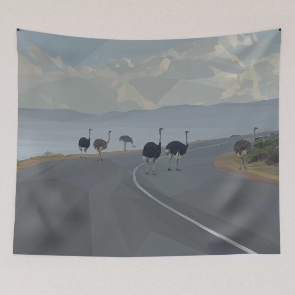 Item preview, Low Poly Ostriches  designed and sold by ErinFCampbell.
