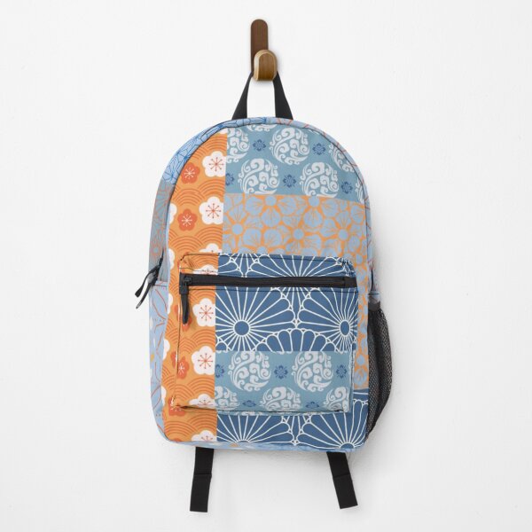 Item preview, Blue and Orange Wagara Patchwork designed and sold by KaitoJapanDesign.