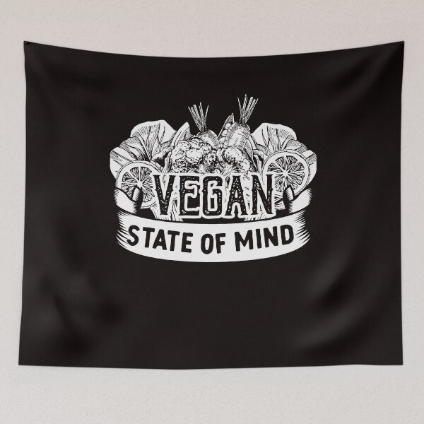 Item preview, State Of Vegetarian Mind Vegan Veganism Animal Rights Veggie designed and sold by TomGiantDesigns.