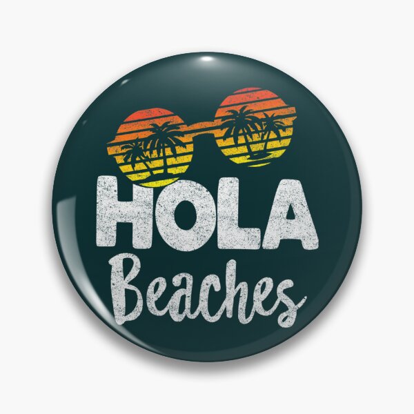 Item preview, Funny Retro Beach Summer Vacation Gift, Cute Hola Beaches    designed and sold by ChloeArte3.