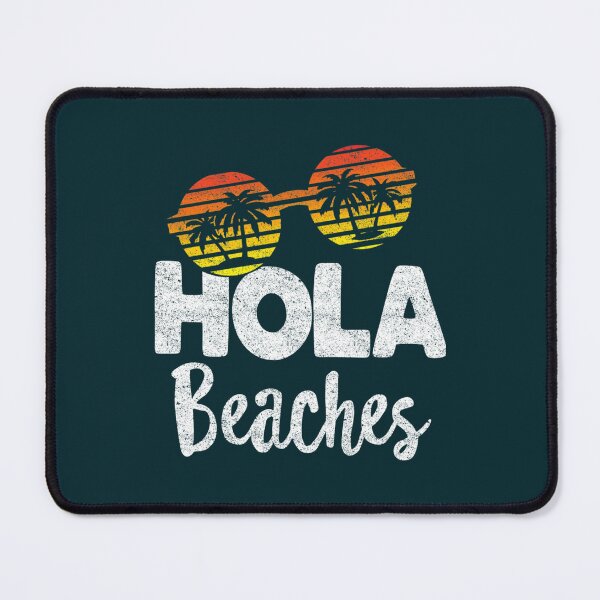 Item preview, Funny Retro Beach Summer Vacation Gift, Cute Hola Beaches designed and sold by ChloeArte3.