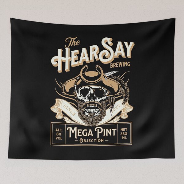 Item preview, HearSay Mega Pint Brewing Objection Mega Pint designed and sold by wrinkledhippie.