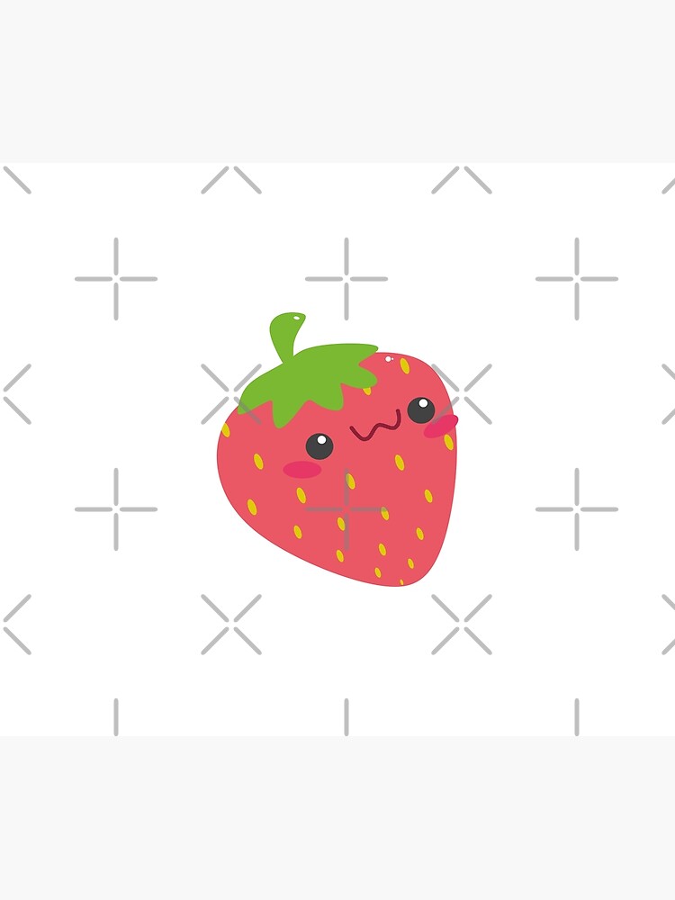 "Happy Cute Fruits Strawberry Kawaii Design" Poster for Sale by surrile