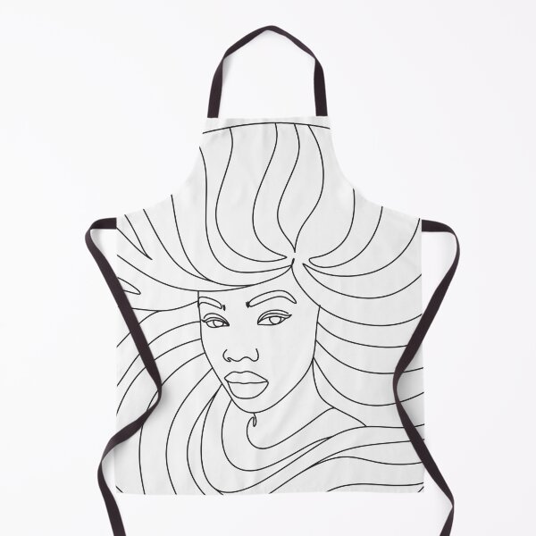 Item preview, Abstract beautiful Afro face with cute hair by one line drawing. Minimalist style portrait. Modern continuous line drawing. Fashion print. Beauty Living Room Art Canvas Print designed and sold by NotUrAverageART.