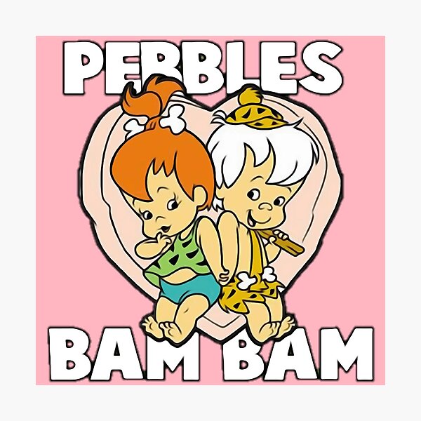 Pebbles and Bamm-Bamm Show - Flintstones Photographic Print