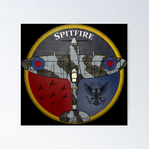 Item preview, Supermarine Spitfire retro (on black)  designed and sold by Groenendijk.