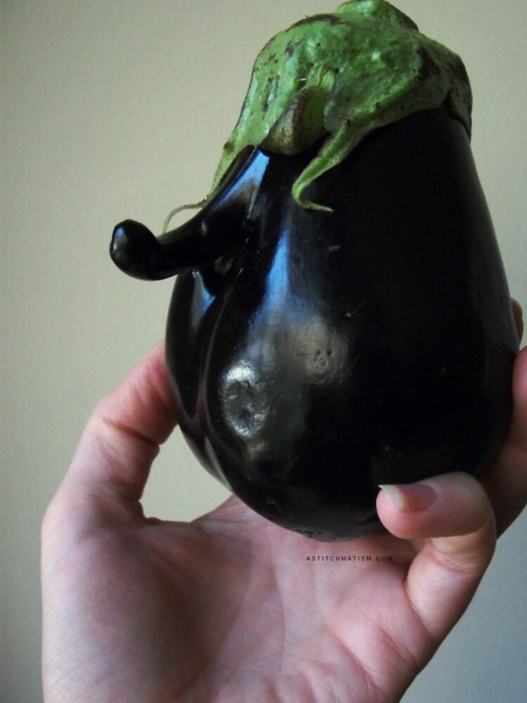Of Veggie Weenies - Eggplant by astitchmatism