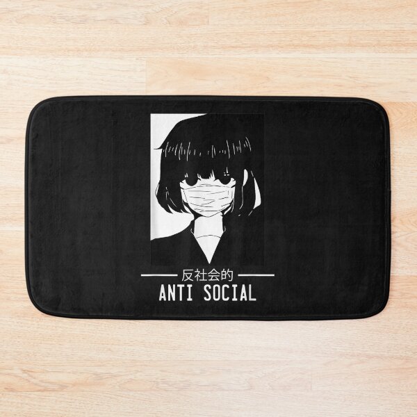 Item preview, Anti Social Japanese Text Aesthetic Vaporwave Ani designed and sold by favianjeterhare.