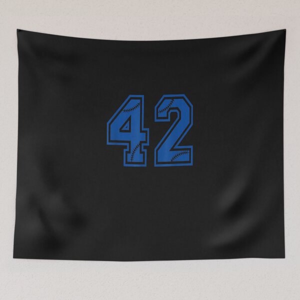 Artikelvorschau, Baseball Nummer 42 Blau Sportspieleruniform Jerse entworfen und verkauft von favianjeterhare.