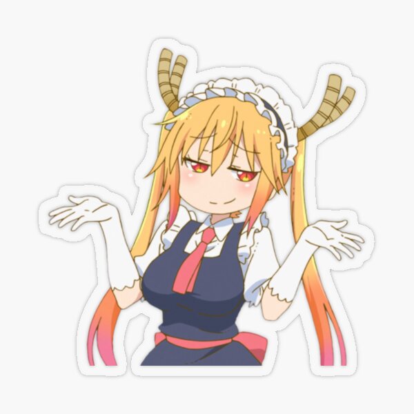 Smug Tohru Transparent Sticker