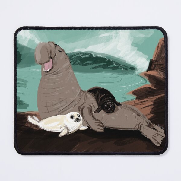 Item preview, Elephant seal with a white seal designed and sold by belettelepink.