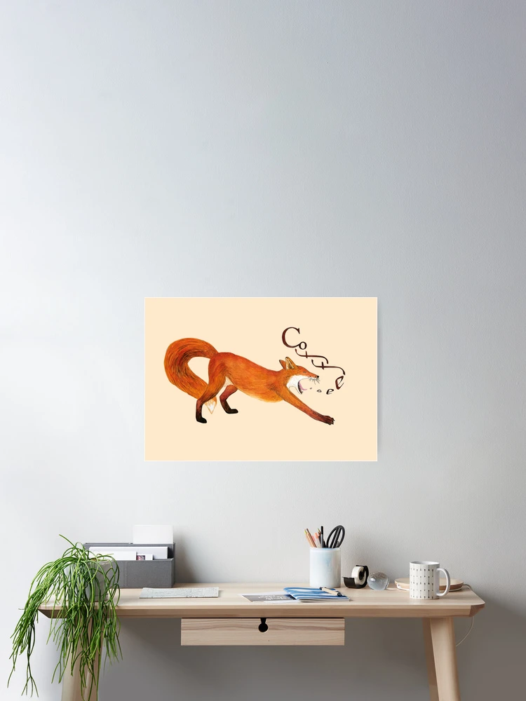 Thumbnail 2 of 3, Poster, Coffee Fox designed and sold by Ruta.