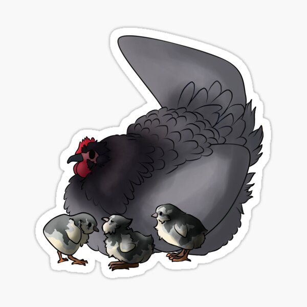 Item preview, Blue Australorp Hen and chicks designed and sold by Clucky-Designs.