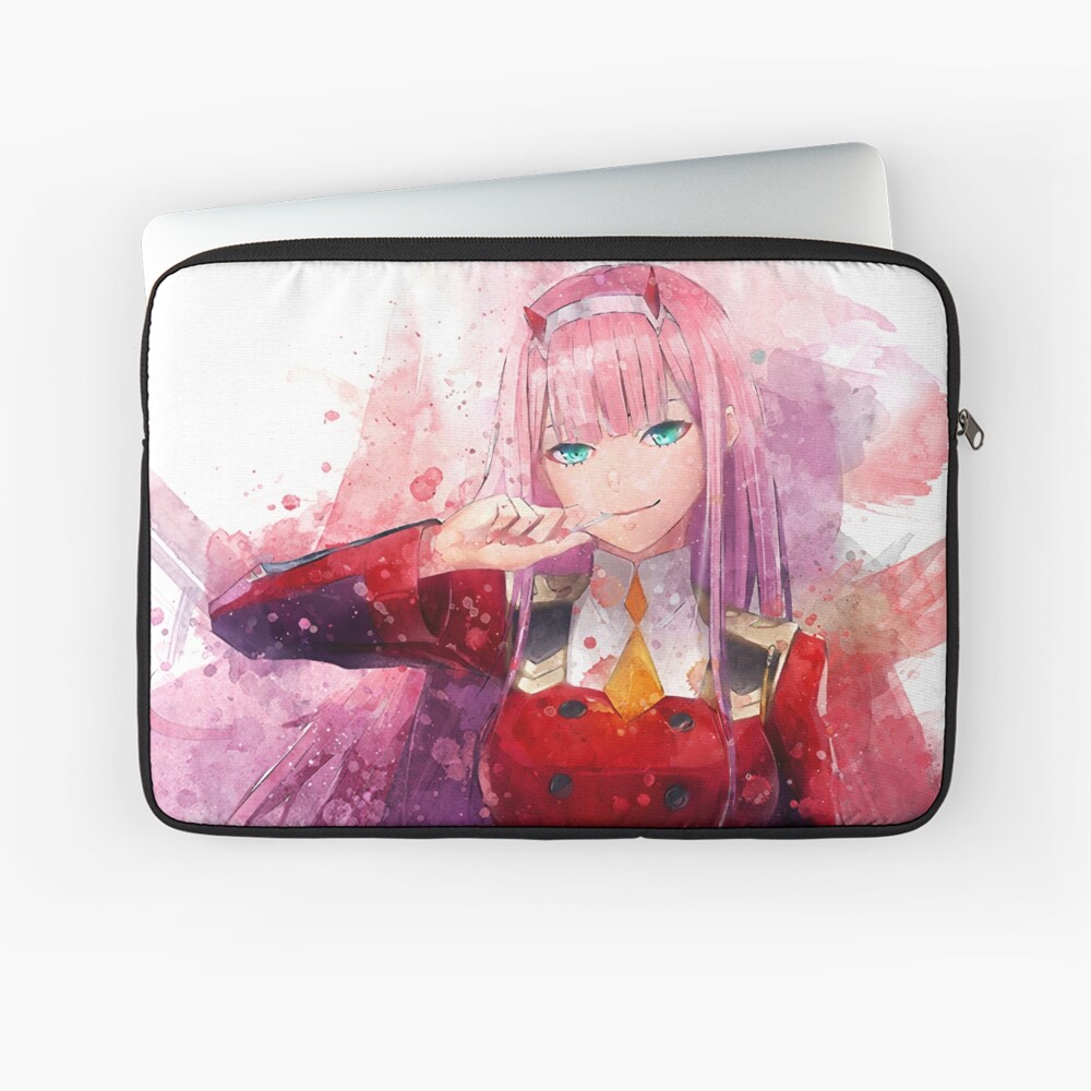 Darling in the Franxx-Zero Two Digital Painting, Watercolor, Cherry Blossom  color aesthetic