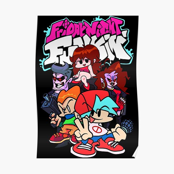 Friday Night Funkin Characters Poster For Sale By Abpdesign Redbubble 6965