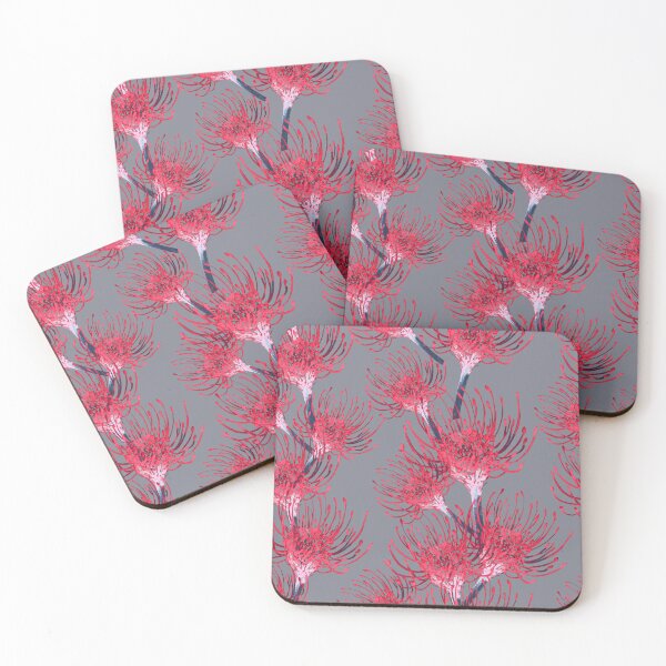 Item preview, Seamless Red Flower Pincushion on Grey designed and sold by Crimson-thyme.