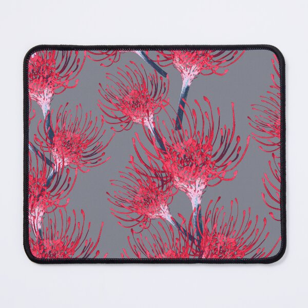 Item preview, Seamless Red Flower Pincushion on Grey designed and sold by Crimson-thyme.