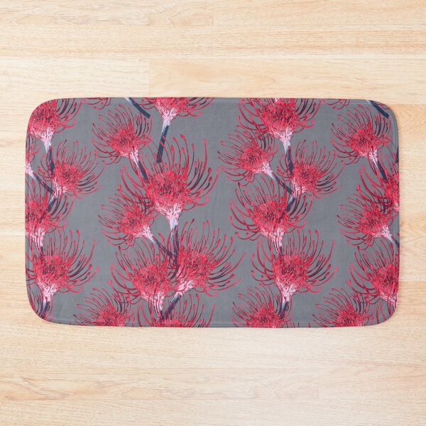 Item preview, Seamless Red Flower Pincushion on Grey designed and sold by Crimson-thyme.