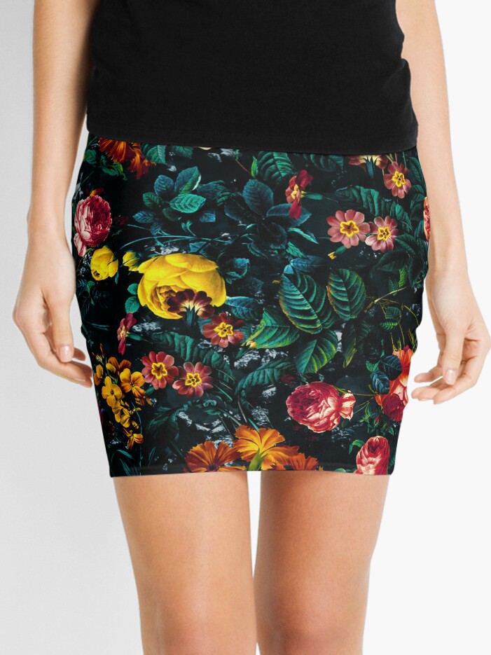 Night Garden XXX Mini Skirt for Sale by Burcu Korkmazyurek  