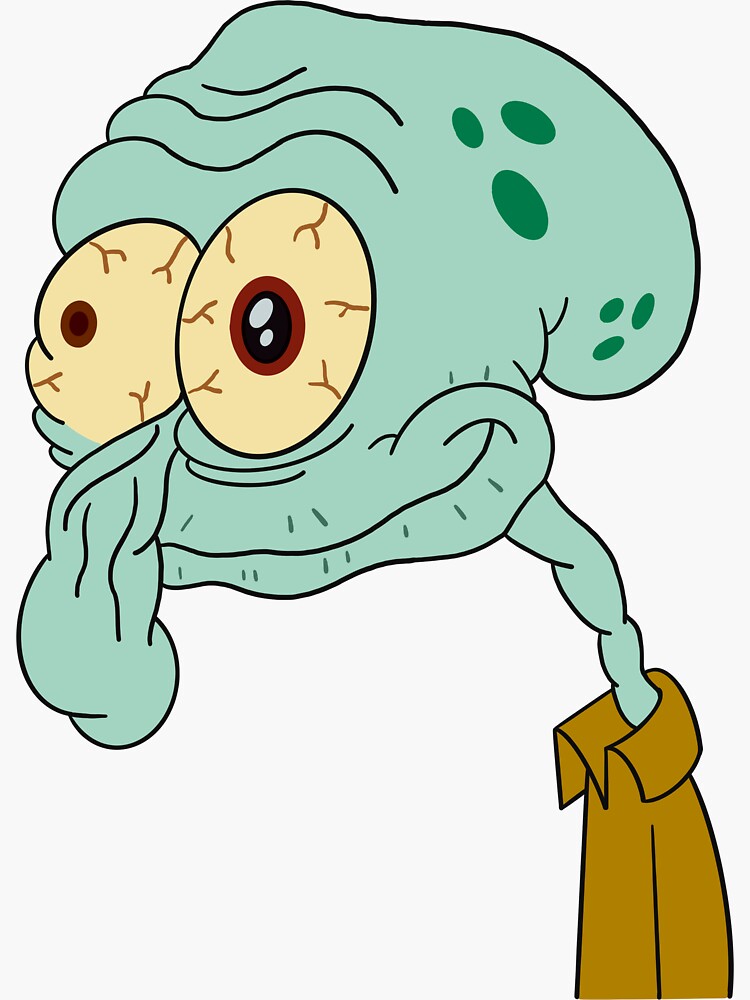 Squidward Meme Sticker For Sale By Bdproductionss Redbubble