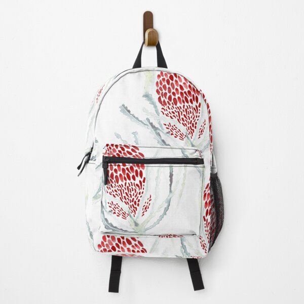 Item preview, Seamless Red Protea Flower Pattern on White designed and sold by Crimson-thyme.