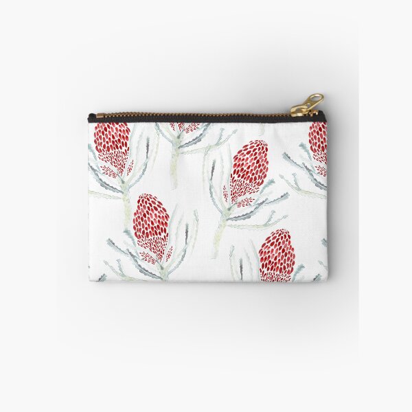 Item preview, Seamless Red Protea Flower Pattern on White designed and sold by Crimson-thyme.