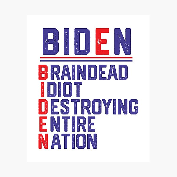 Item preview, Anti President Joe Biden Idiot Democratic Funny Anti Biden designed and sold by Fleyshop.