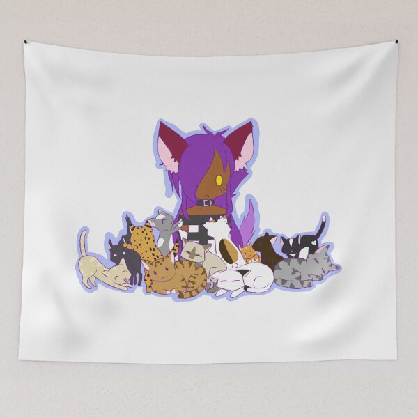 Aperçu de l'œuvre Gil et les chats créée et vendue par FluffyCat Atelier.