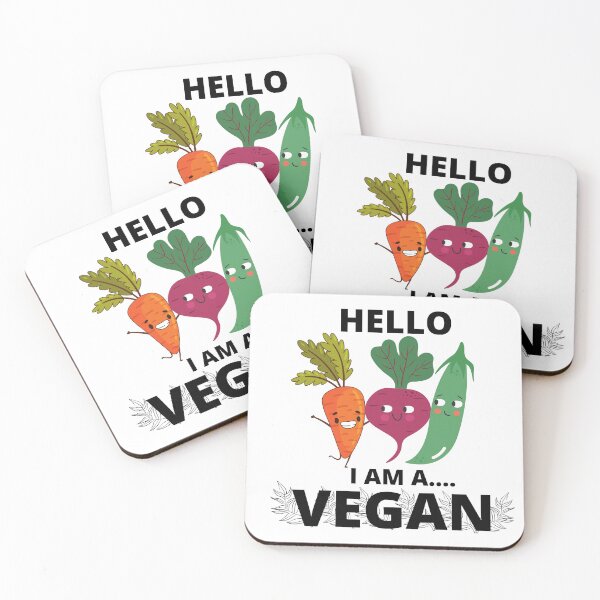 Item preview, HELLO I AM VEGAN designed and sold by picky pickers.