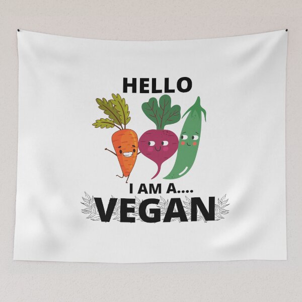 Item preview, HELLO I AM VEGAN designed and sold by picky pickers.