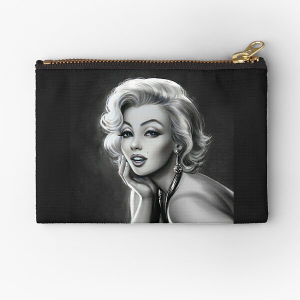 Marilyn Monroe - Wallet with Zippers - Red/White Striped and Wearing a  White Fur, Bags, Wallets & Company