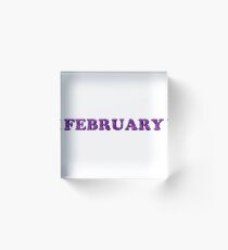 February Amethyst Acrylic Block