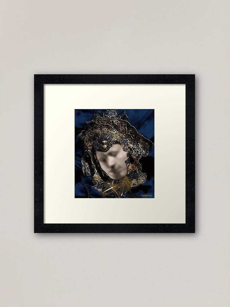 Alternate view of Mask of Love (or The Kiss) Framed Art Print