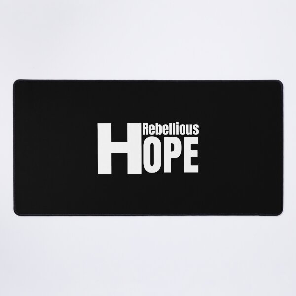 Item preview, Rebellious hope strong typographic text design for hopeful optimist people designed and sold by Randa Ranmania.