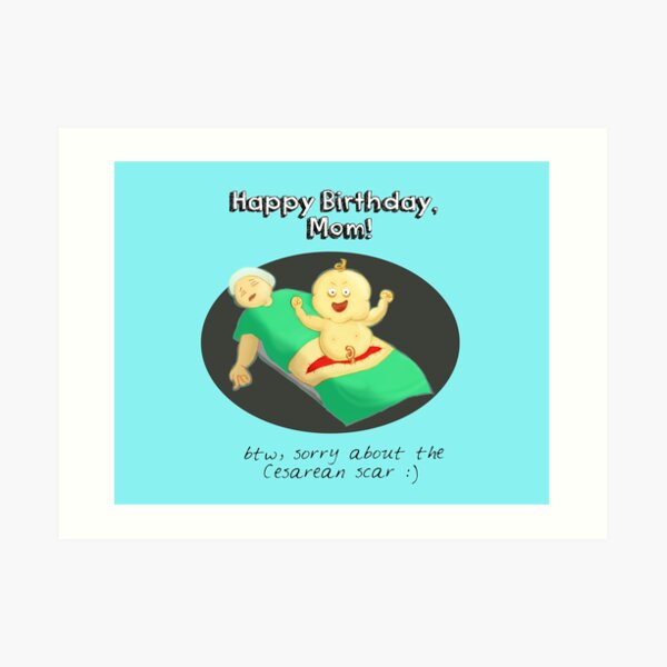 Cesarean Baby Art Print