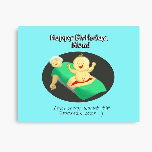 Cesarean Baby Canvas Print