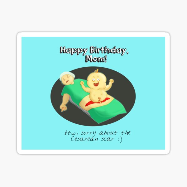 Cesarean Baby Sticker