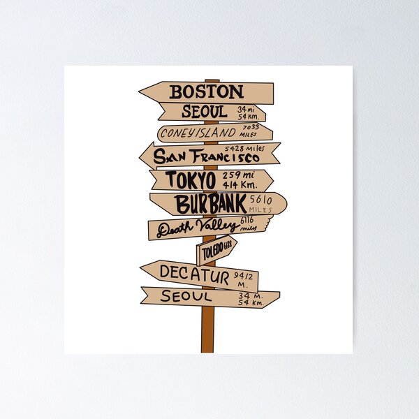 Item preview, Mash Location Signpost designed and sold by CoachAlainnee.Designs.