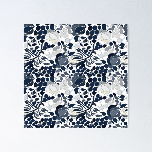 Blue flowers Poster
