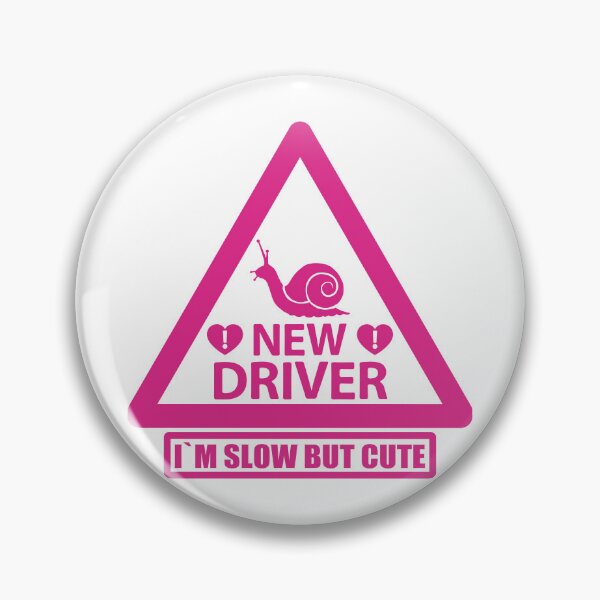 Item preview, New Driver Cute Warning Sign car Window Slug Slow Triangle Pink designed and sold by richter74.