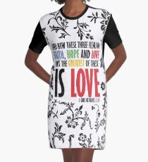 Faith Hope and Love Graphic T-Shirt Dress