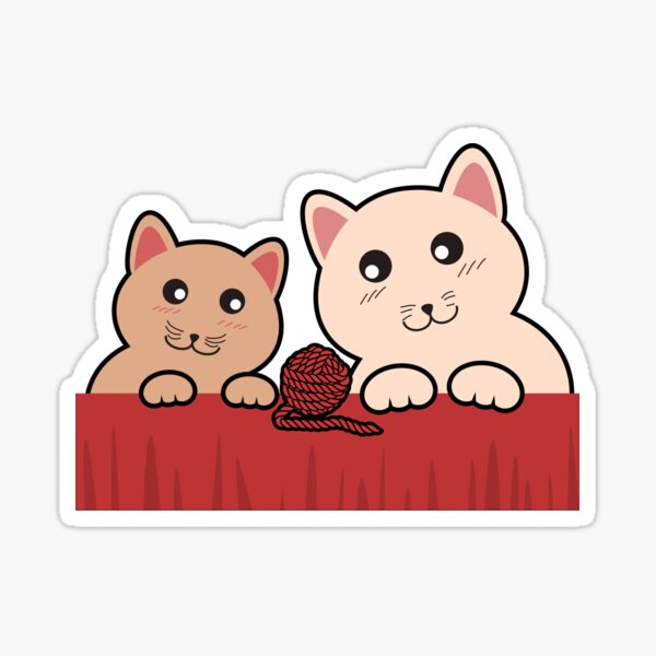 Cats versus wool Sticker