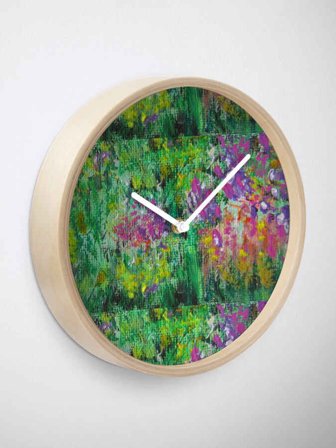 Alternate view of Floral sketch Clock