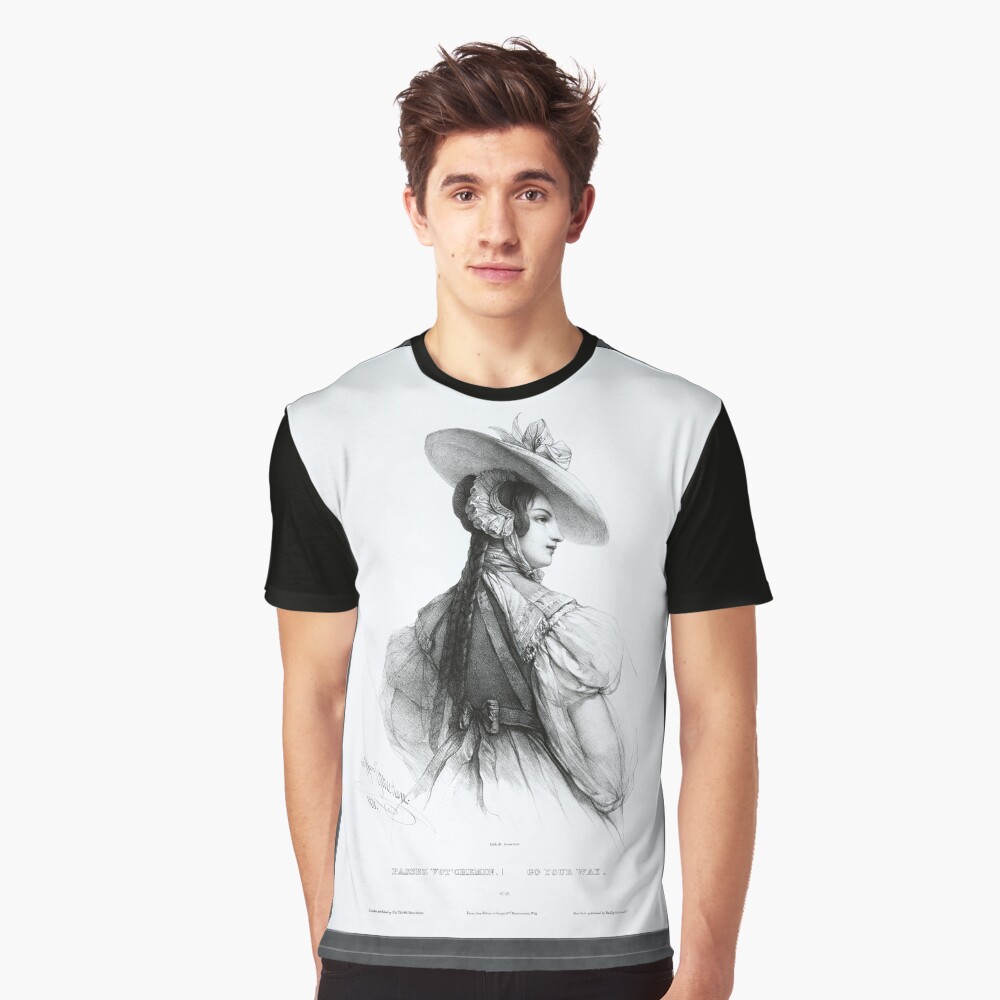 Go Your Way by French Painter Henri Grevedon Remastered Xzendor7 Classical Art Old Masters Reproductions Graphic T-Shirt
